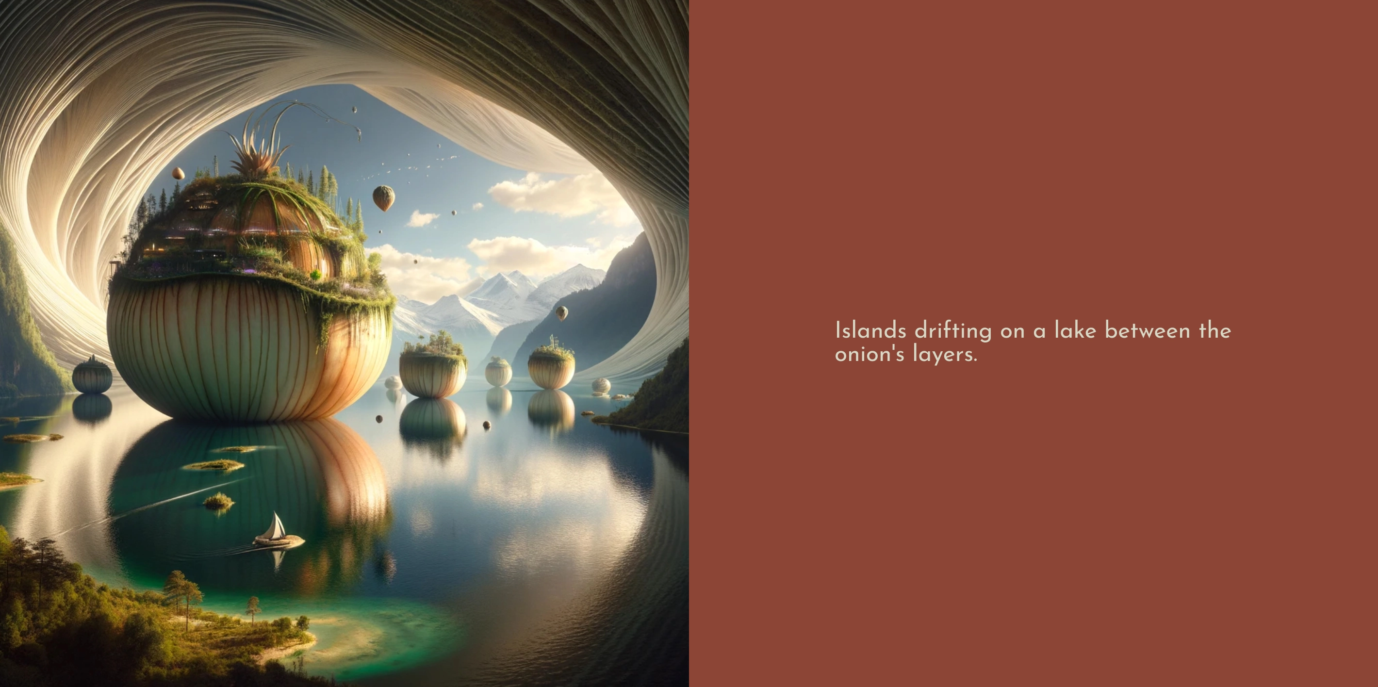 Onion — lake between layers