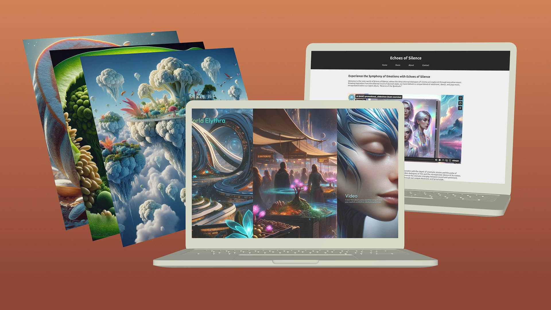 AI Series overview — image series, band site, and world site